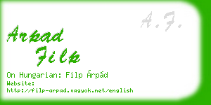 arpad filp business card