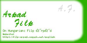 arpad filp business card